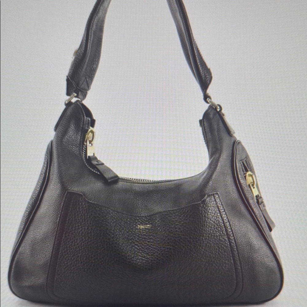 Black Leather Hobo Bag